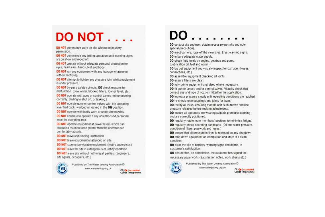 Signage_0114 High Pressure Water Jetting Equipment for Sale