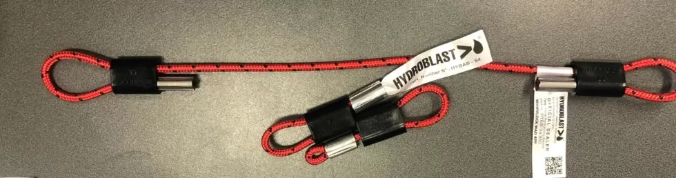 Hydroblast Supply Whip Checks using Steel Wire